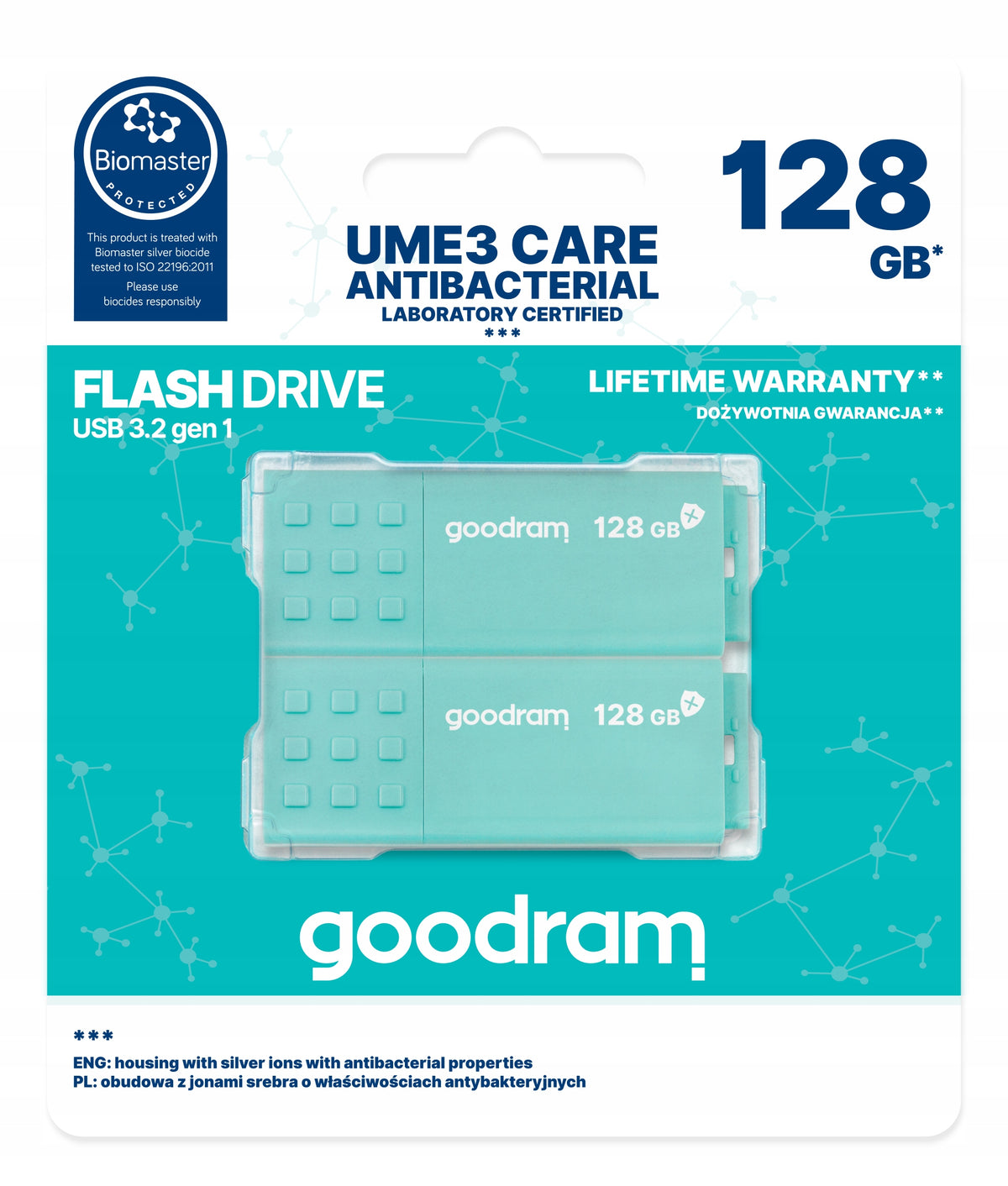Pendrive GOODRAM 2x128GB UME3 CARE USB3.2 Gen1 two-pack