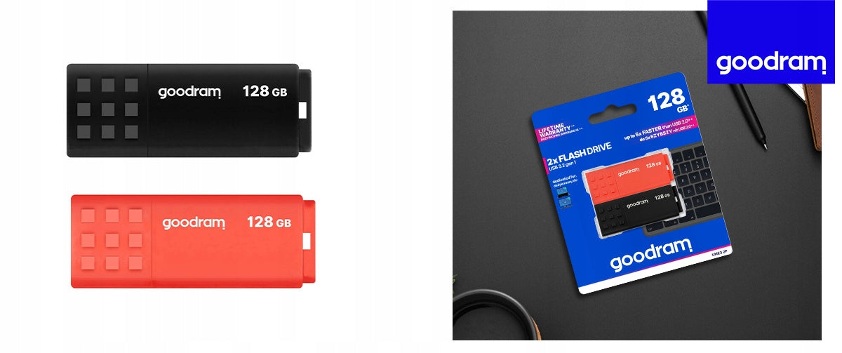 Pendrive GOODRAM 2x128GB UME3 MIX USB 3.2 two-pack Color multicolor