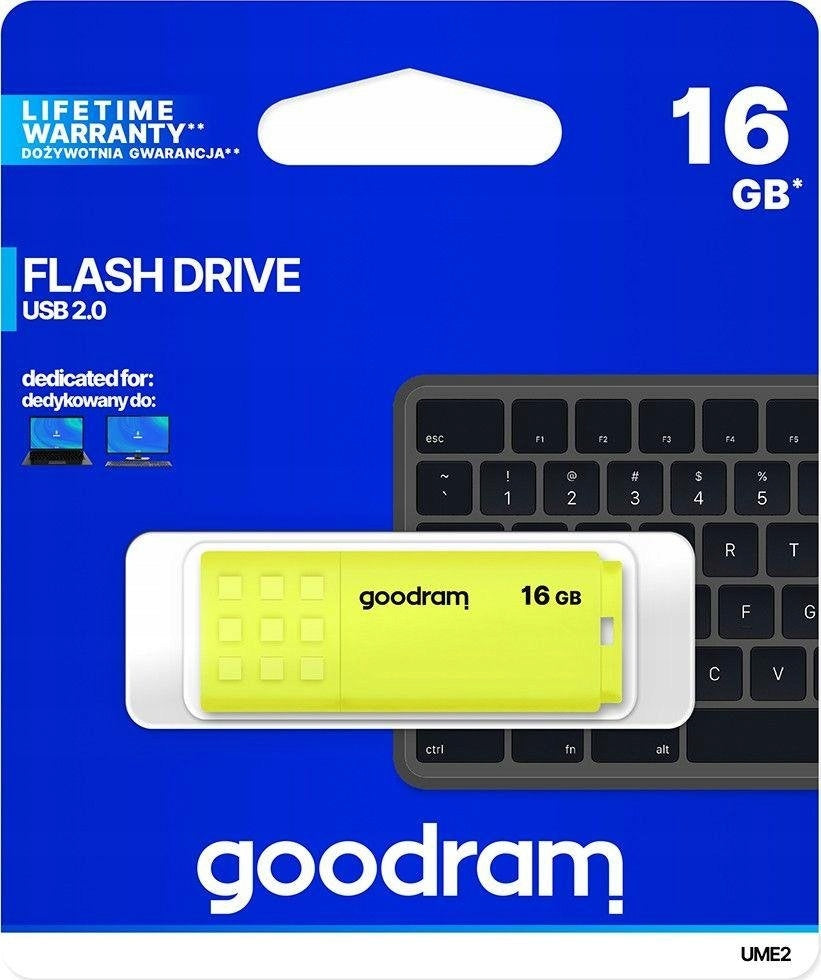 Pendrive GOODRAM UME2 yellow 16 GB