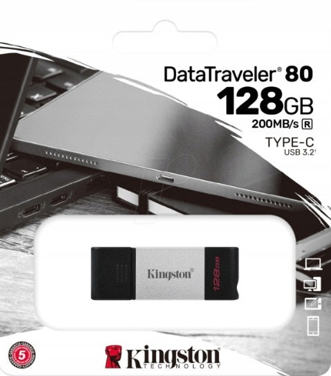 Kingston Data Traveler 80, 128 GB, USB-C 