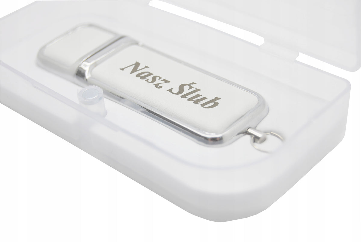 Pendrive Leather 4 GB engraving + box Brand MemoRabbit