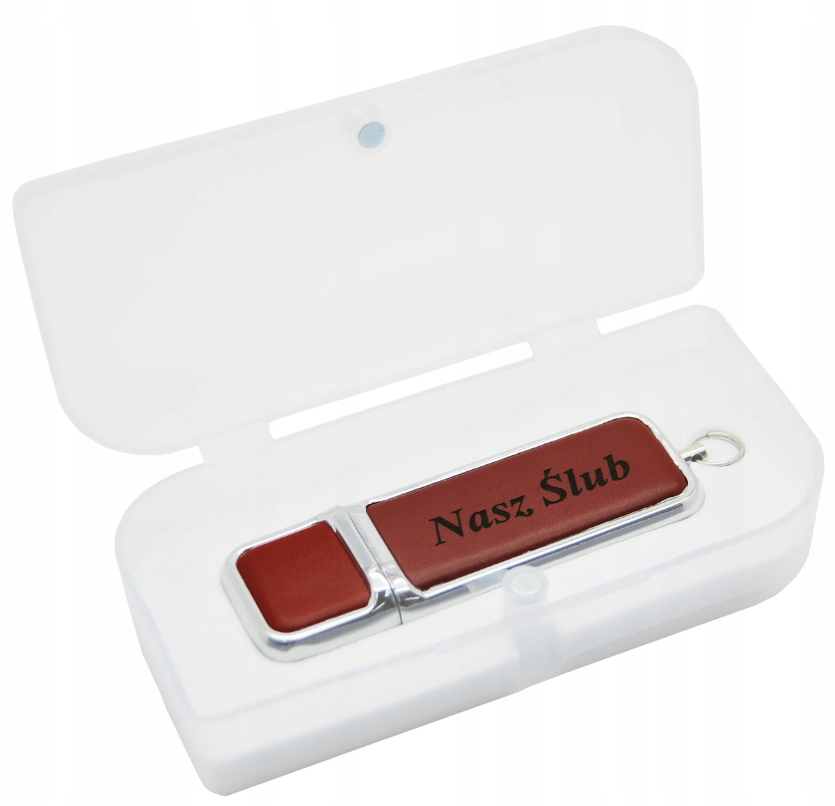 Pendrive Leather 4 GB engraving + box Color multicolor