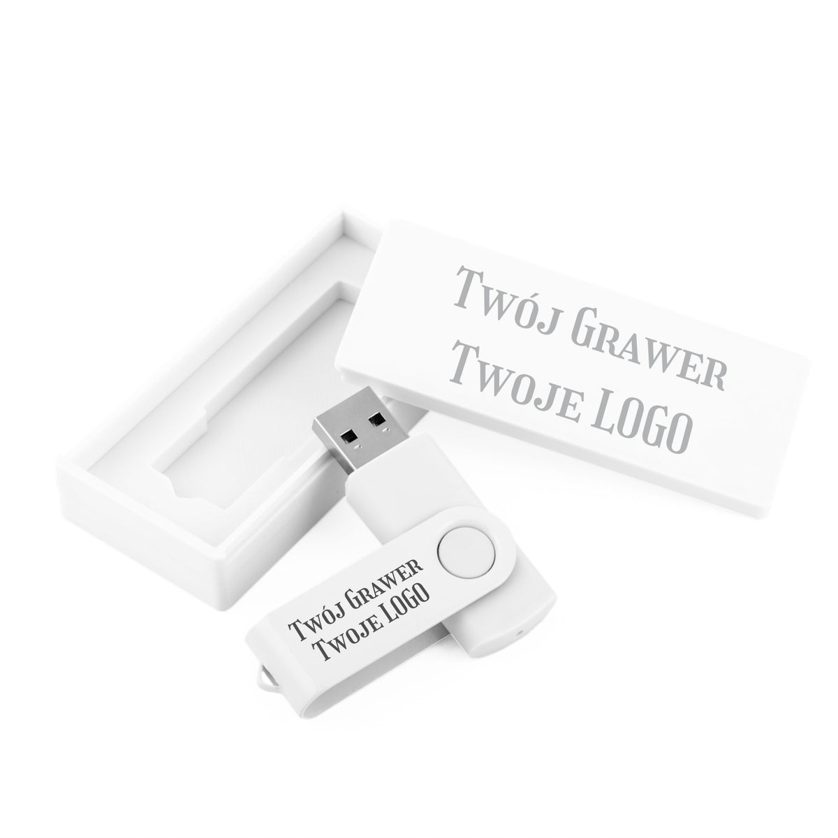 Pendrive TWISTER BOX 512 MB 2.0 engraving text logo baptism communion wedding