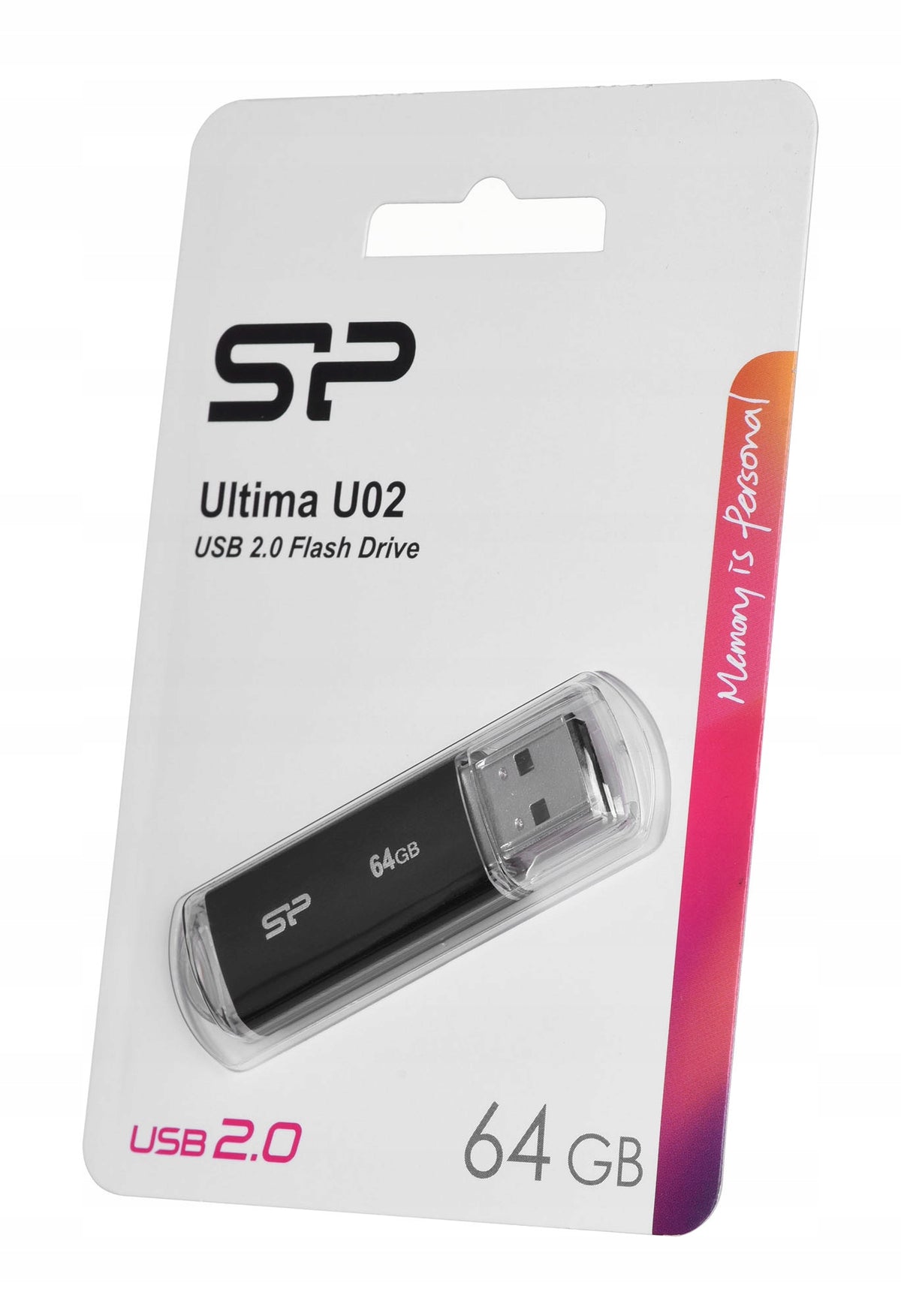 Pendrive ULTIMA U02/PLASTIC 64GB USB 2.0 BLACK Brand Silicon Power
