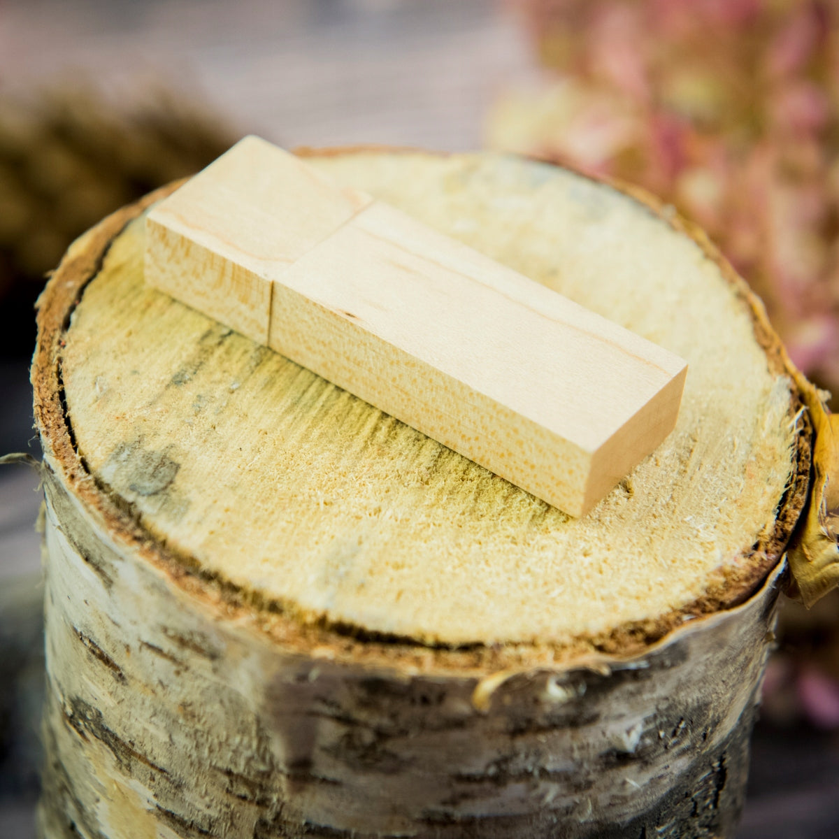 Pendrive Wooden Light Maple Narrow 8 GB Brand MemoRabbit