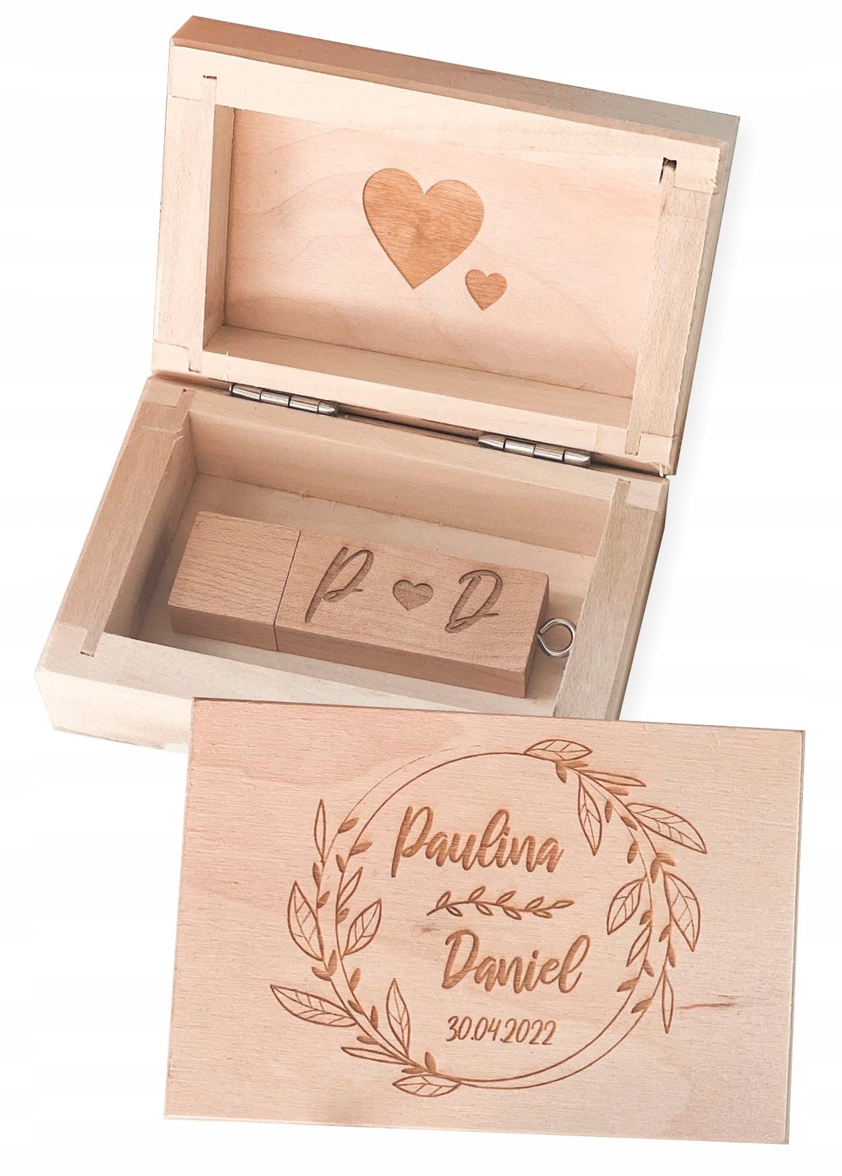 Pendrive with engraving 32gb + wooden box