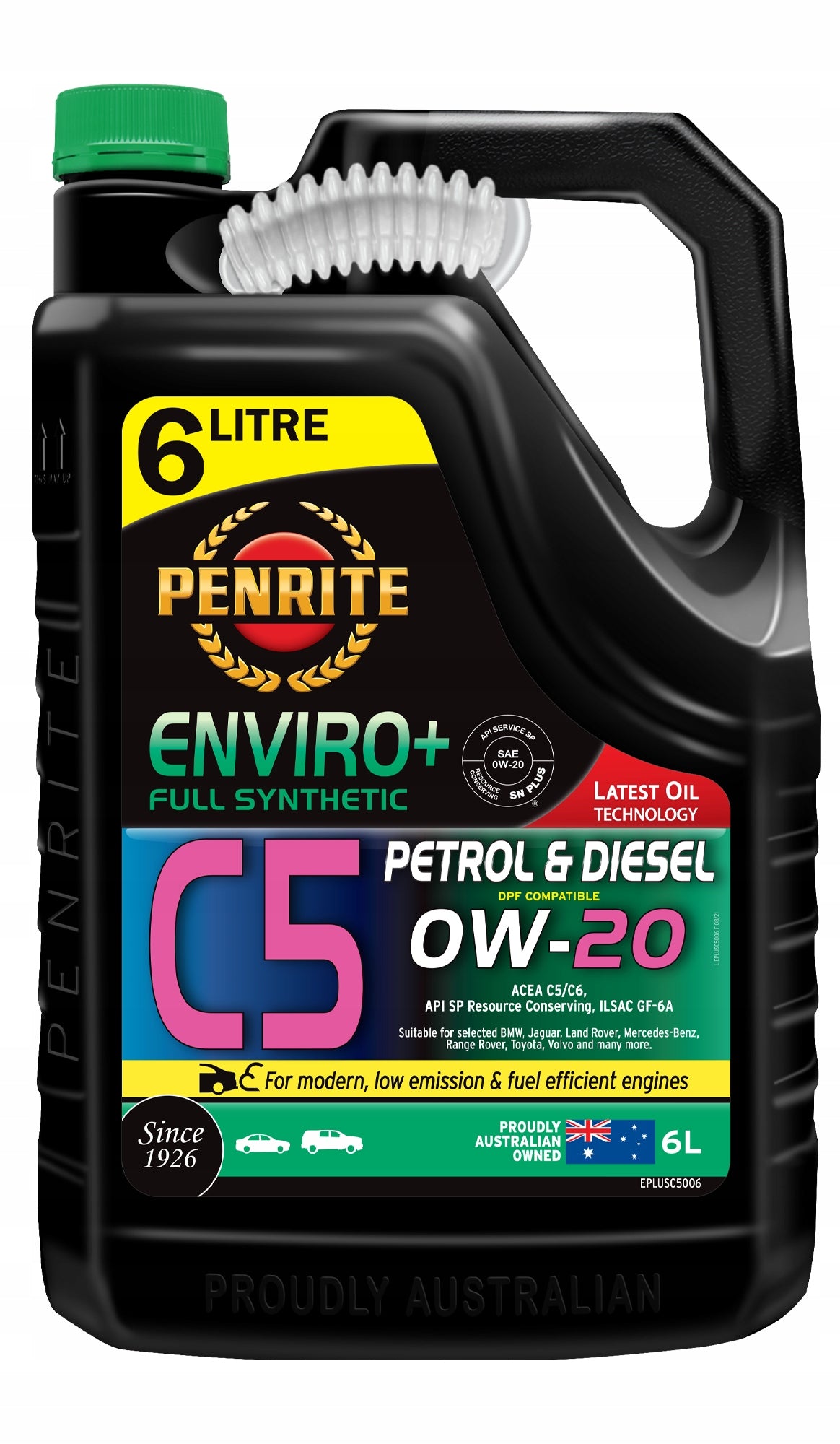 Penrite ENVIRO+ C5 0W20 6L authorized distributor