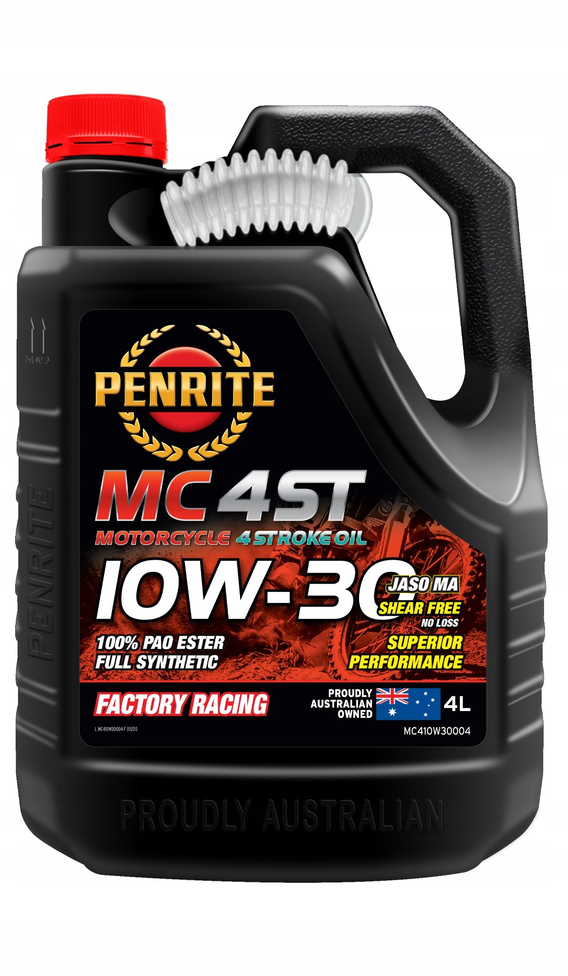Penrite MC-4ST 10W-30 100% PAO 4L authorized distributor