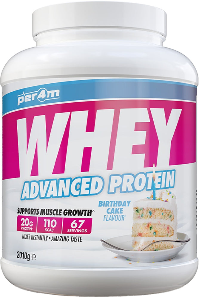 Per4M Whey Advanced Protein Birthday Cake 2010g - thick protein supplement