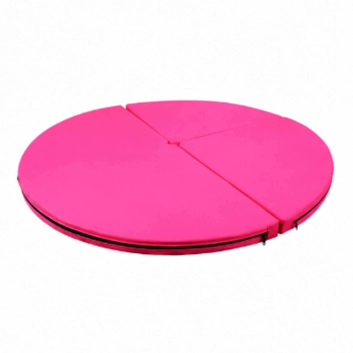 Performance Mat Foldable Design Round Gymnastics Mat Rose Red 120cm-3cm