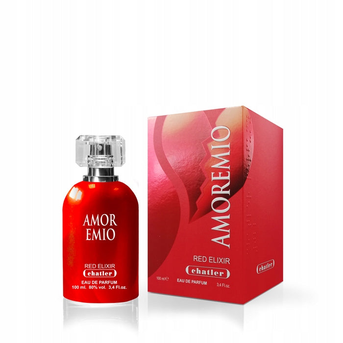 Perfume AMOREMIO RED ELIXIR - 100ml - Chatler Packaging status original