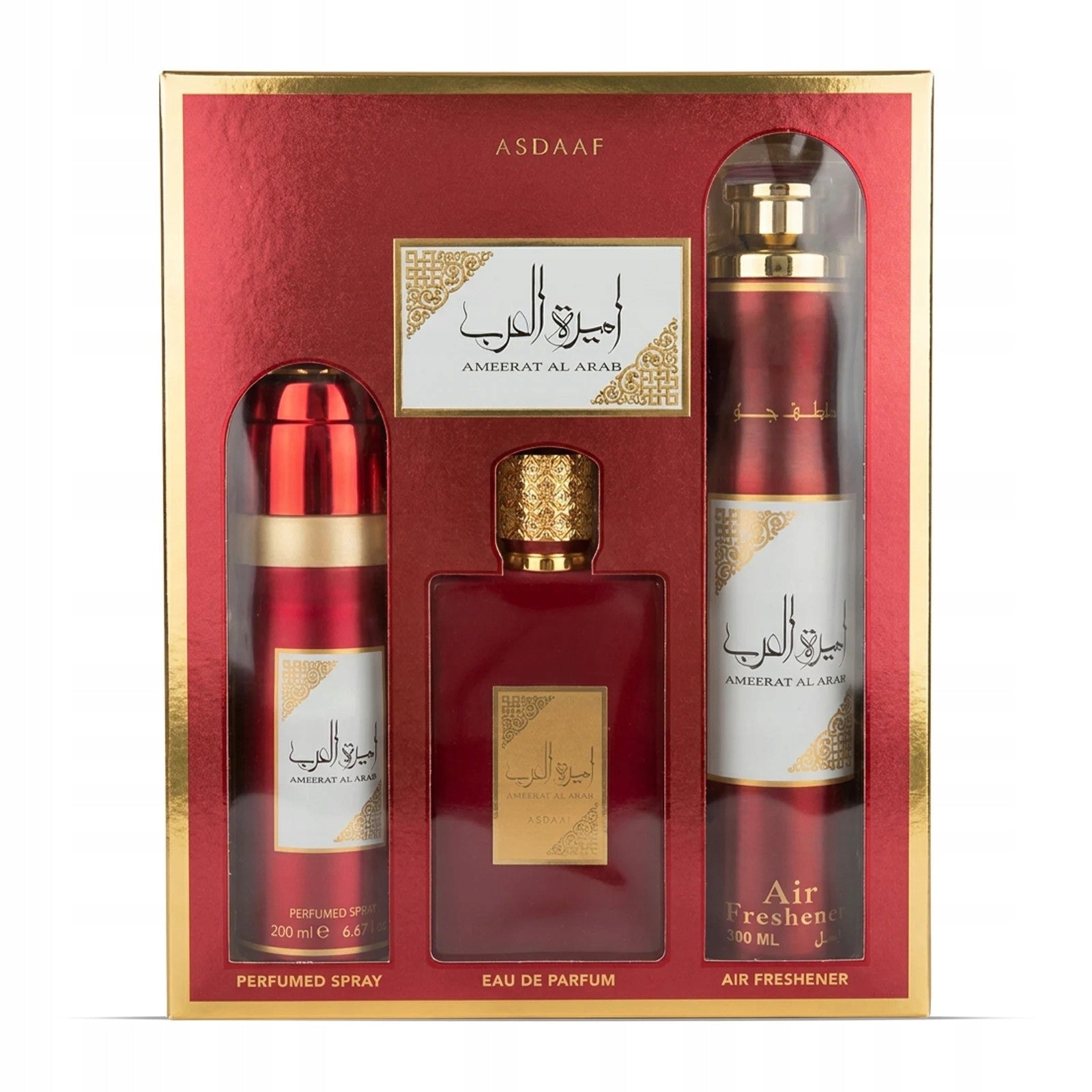 Perfume Arabic Freshener Deodorant Set Asdaaf Ameerat Al Arab Beautiful Packaging status original