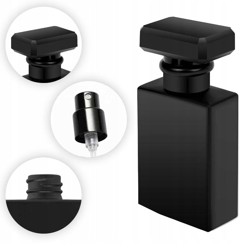 Perfume Bottle Black with Screw Thread Premium Andres Black 50ml Packaging status original
