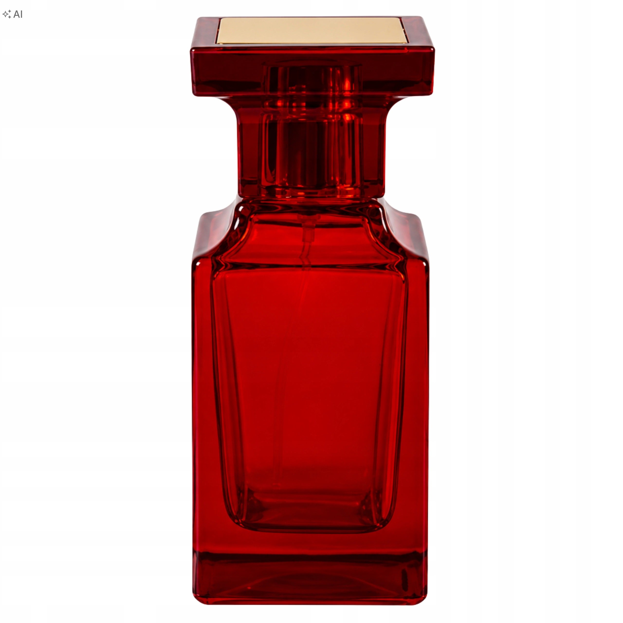 Perfume Bottle with Atomizer Crimped Flacon Forts Red 50ml