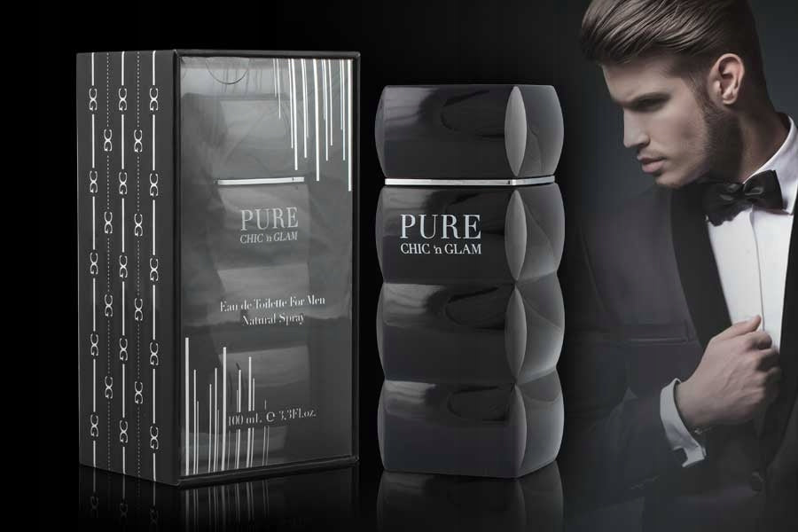 Perfume Pure for Man 100ml. EDT Chic'N Glam Eau De Toilette Brand Chic'n Glam
