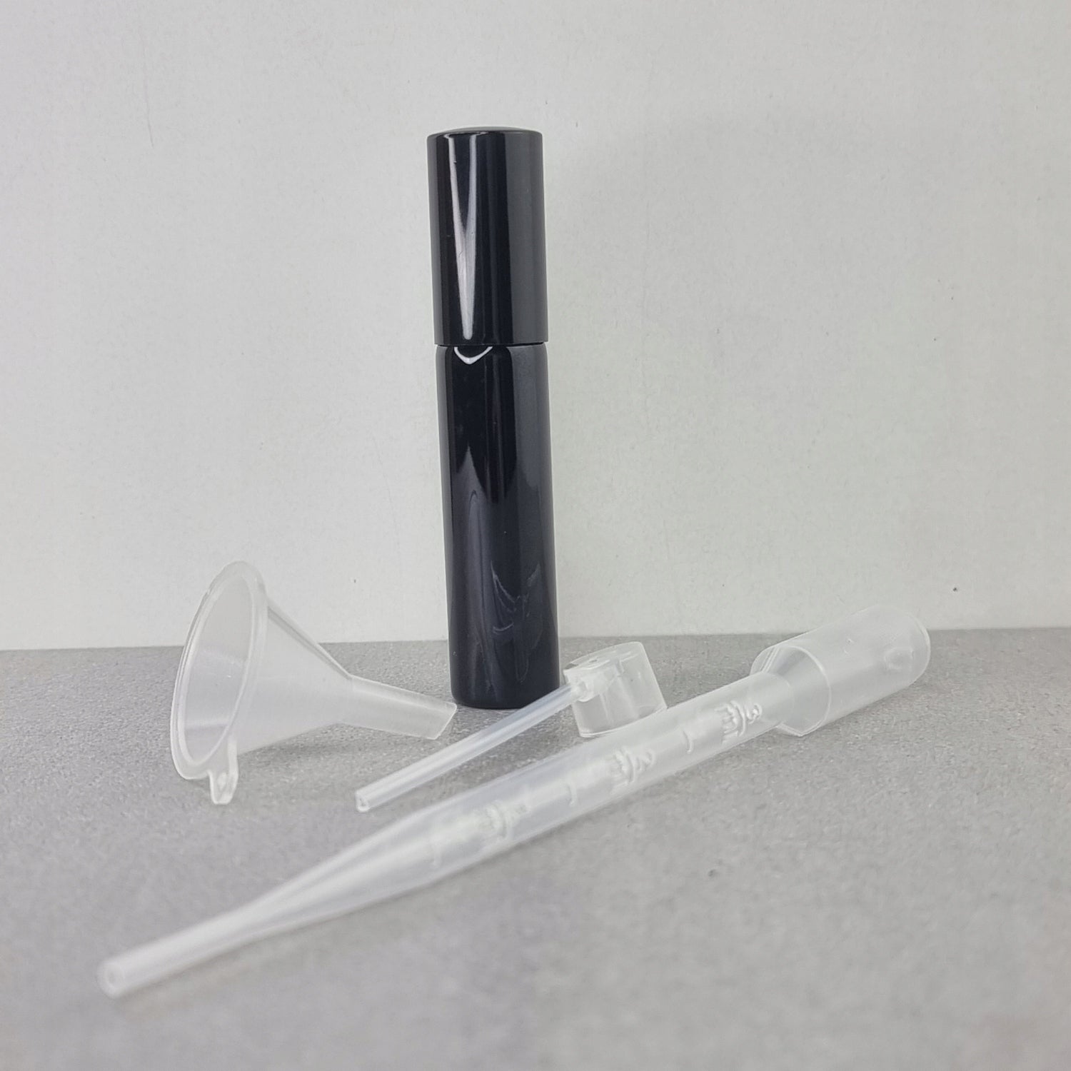 Perfume Set Atomizer 10ml Black Shinny Funnel Pipette Pump Sprayer Packaging status original
