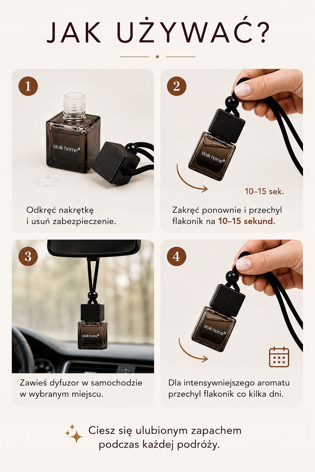Perfume for car Moroccan Oil – car fragrance 8 ml – Słoik Home Kind can air fresheners