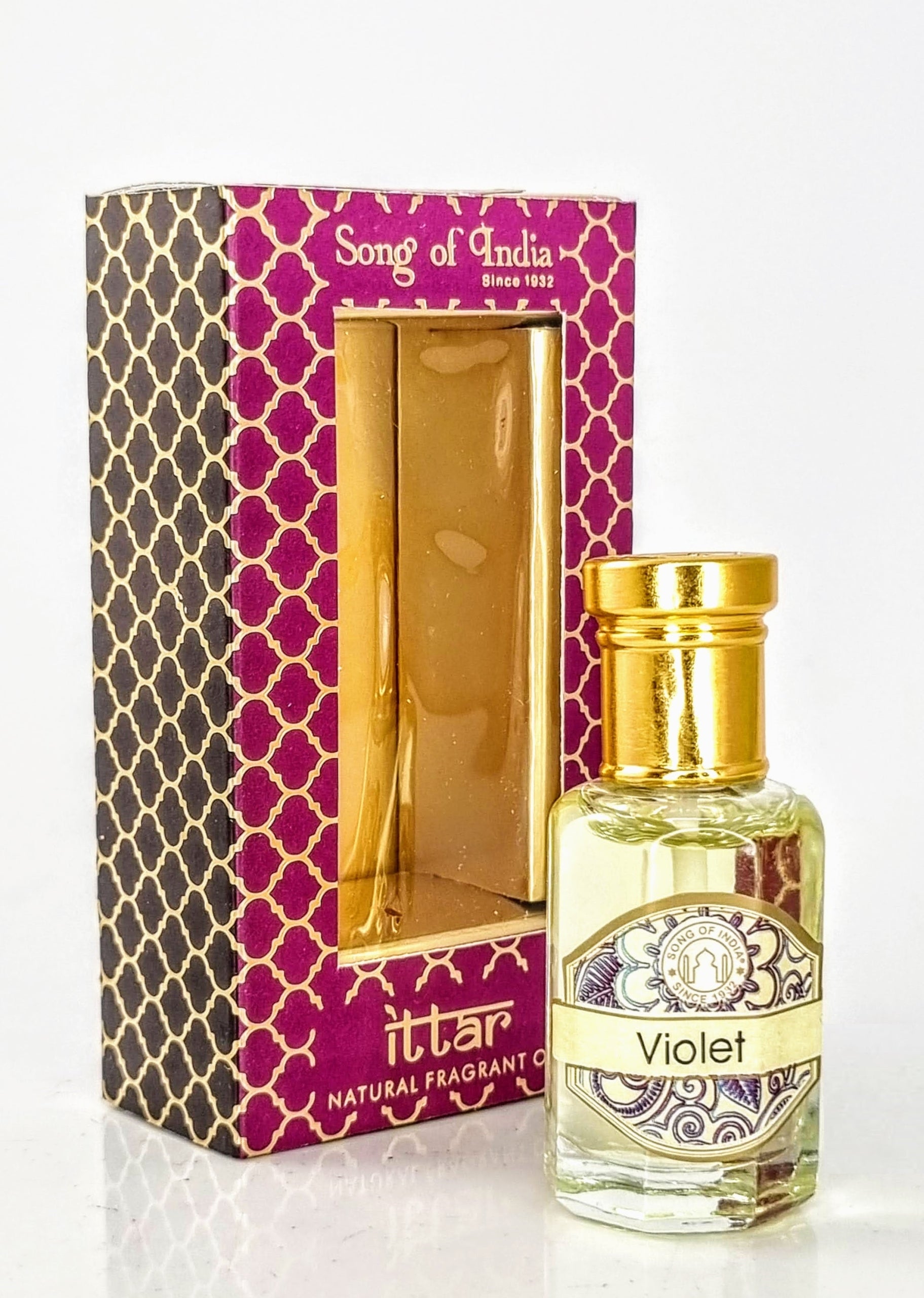 Perfumed Oil Roll On Violet Non-Alcoholic LUXURIOUS VEDA SONG INDIA