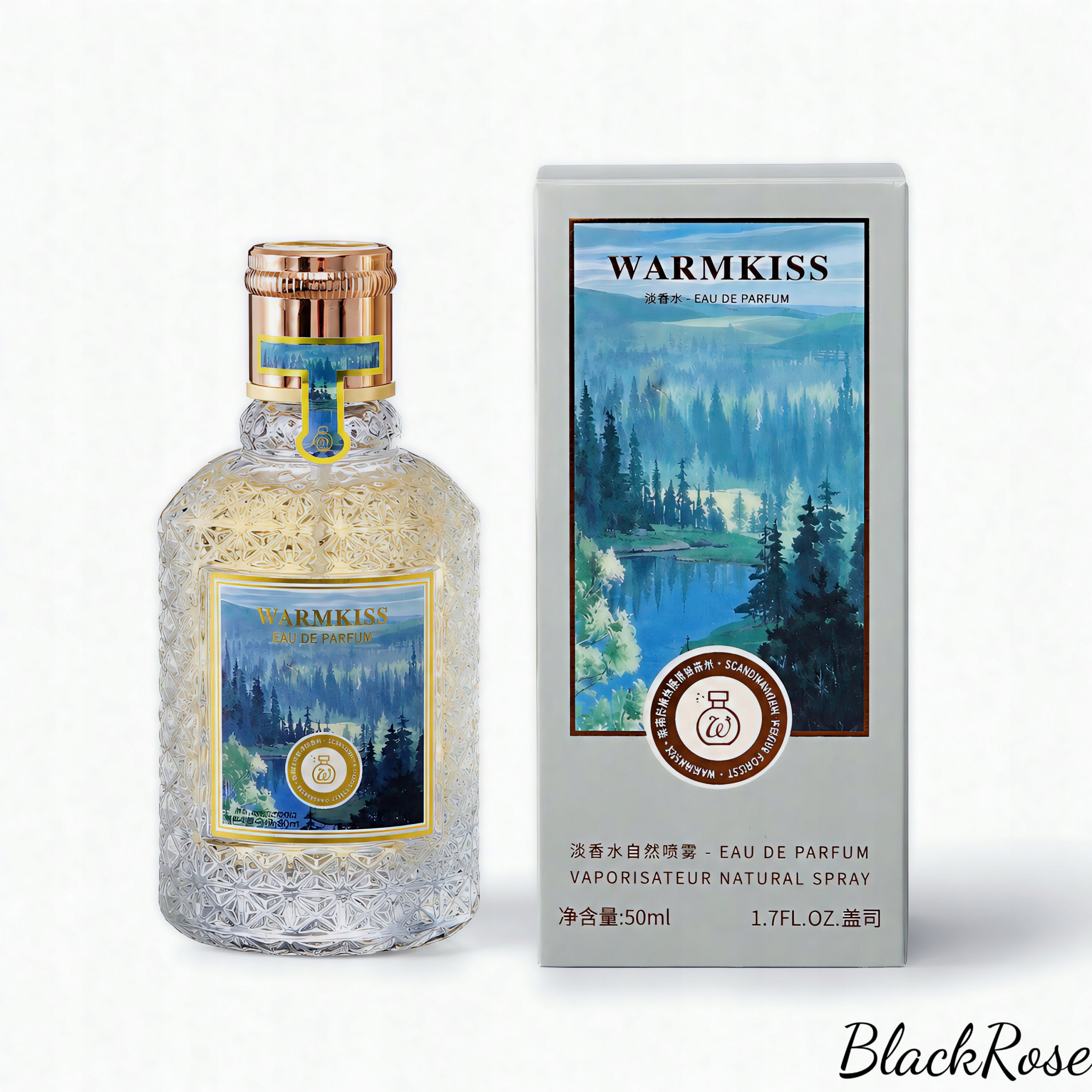 Perfumy Męskie 50 ml EDP Trwałe Drzewno-Kadzidlane BlackRose Virgin Forest Packaging status original