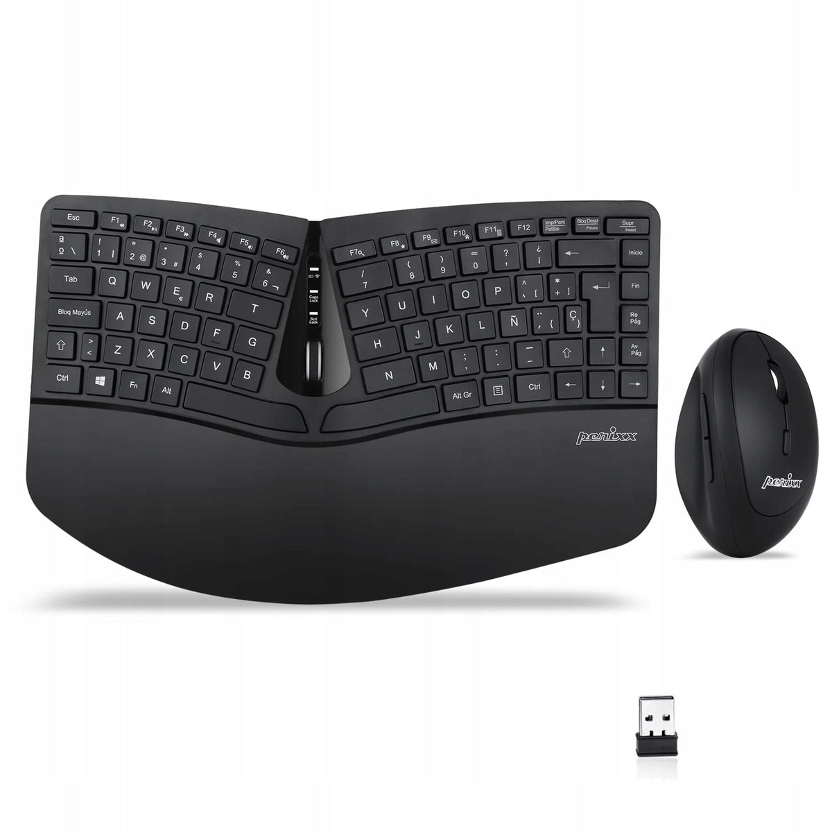 Perixx Periduo-606 Ergonomic Keyboard with Wireless Mouse