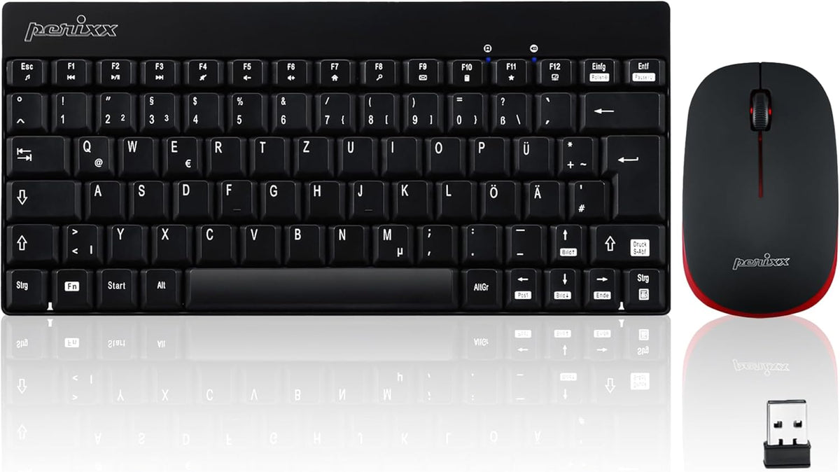 Perixx keyboard wireless optical mouse AES 2.4GHz black