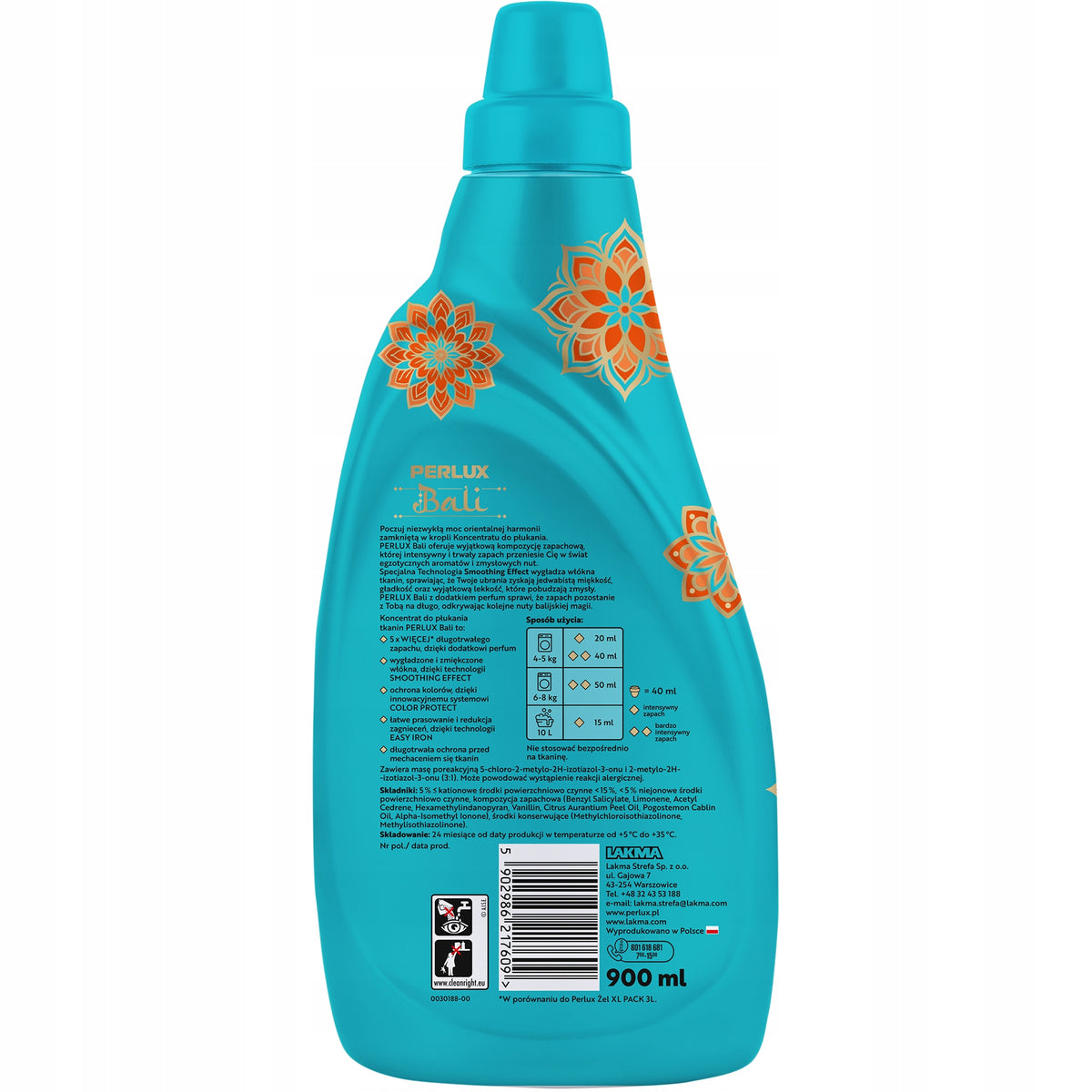 Perlux Fabric softener concentrate BALI 900ml Packaging status original