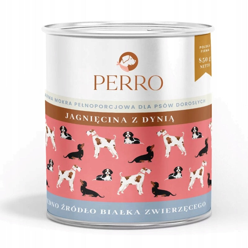 Perro Lamb with pumpkin wet food for dogs 800g Brand Perro