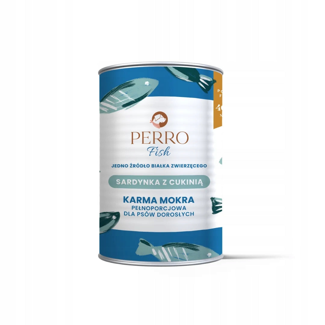 Perro Sardine with Zucchini 400 g monoprotein wet food for adult dogs