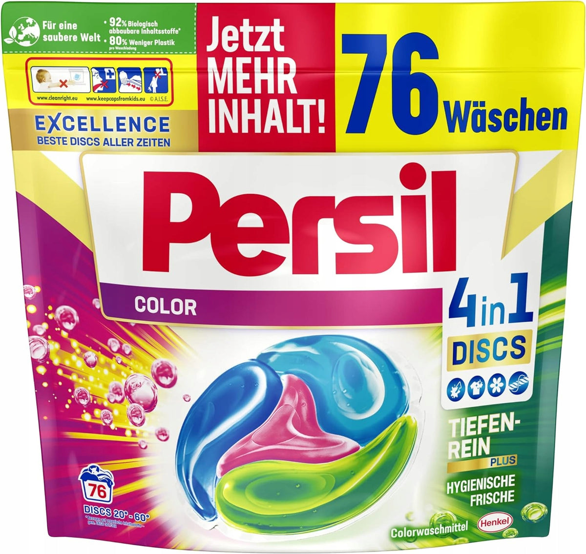 Persil Color Washing Capsules 4 in 1 Discs 76 Pack