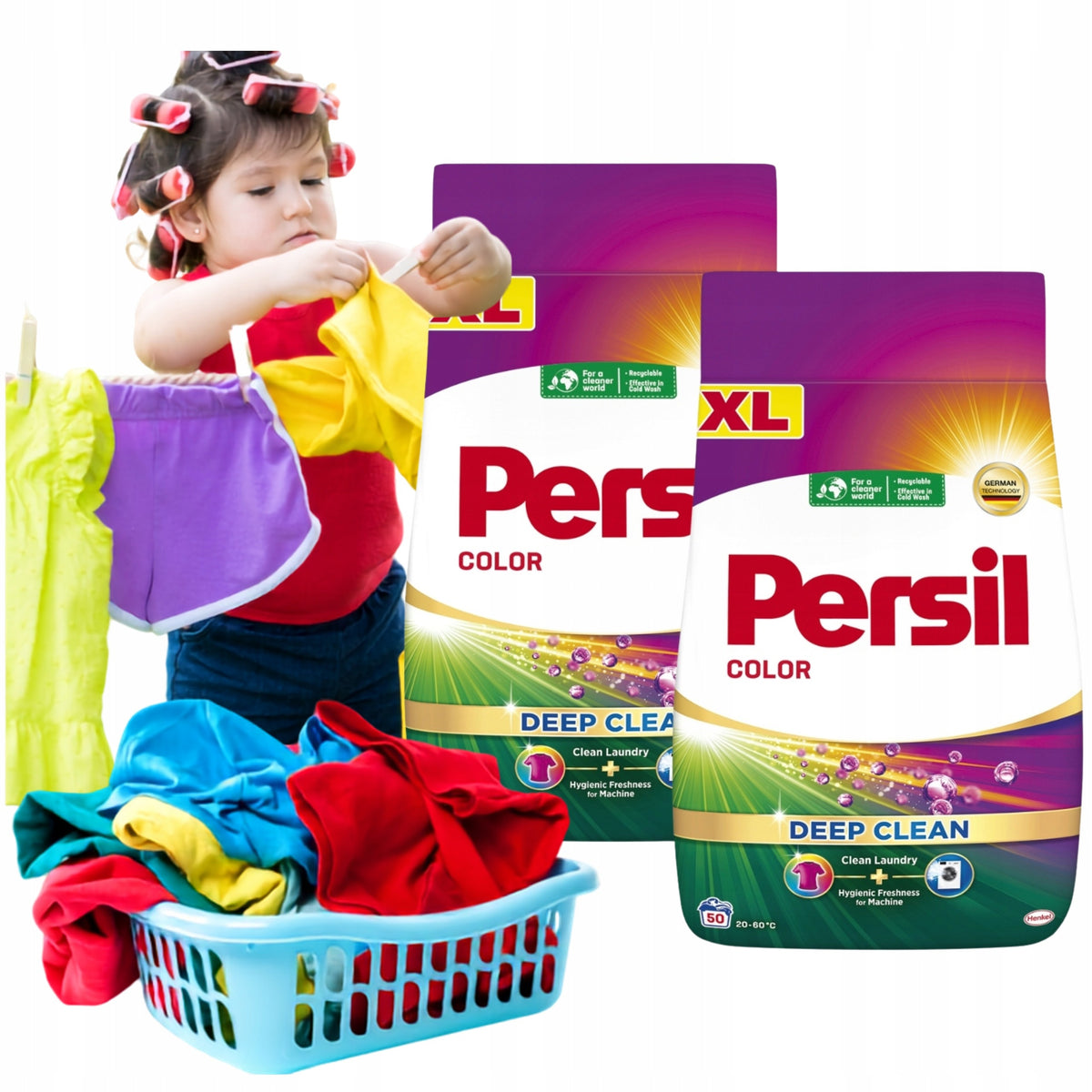Persil Deep Clean Washing Powder Colour 2x2,75kg, 100 Washes
