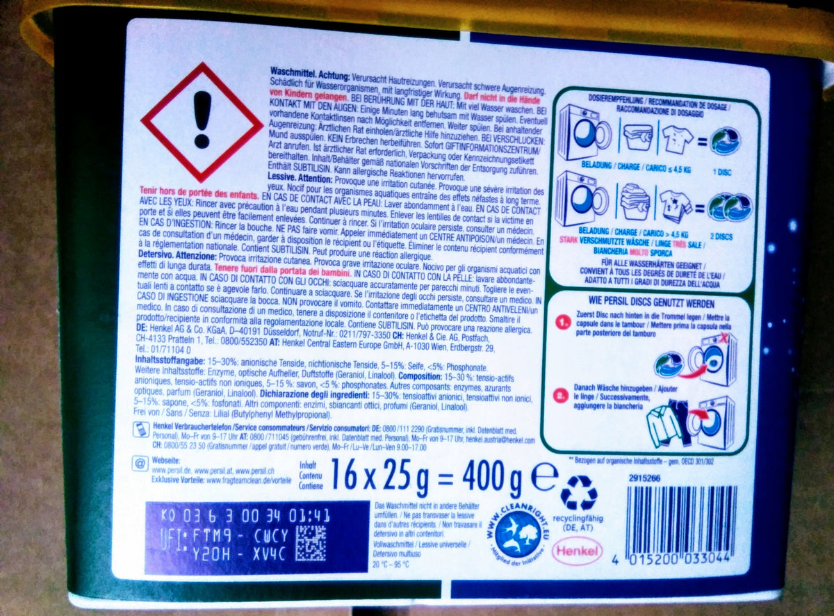 Persil Disc 4in1 Fresh Power Washing Capsules Brand Persil