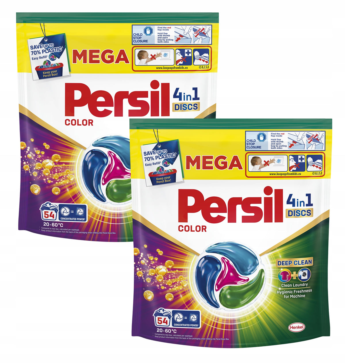Persil Discs 4in1 Color Washing Capsules 2x54 Pack