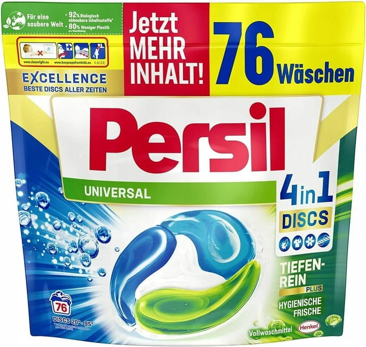 Persil Discs 4in1 Universal Fabric Washing Capsules 76 Pack