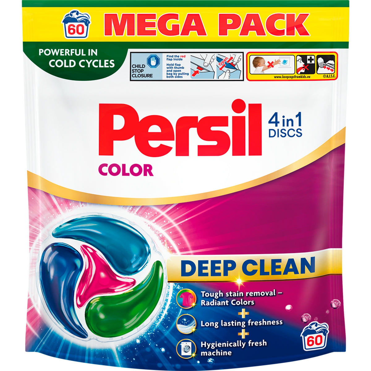 Persil Discs Clean Discs 4in1 Color Washing Capsules Color 2x60pr Manufacturer code 9000101830880