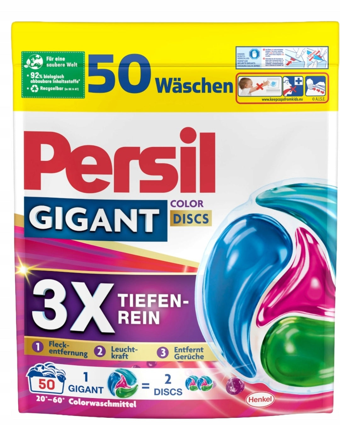 Persil Giant Color Discs 50 Washes 1250 g Concentrated Laundry Capsules