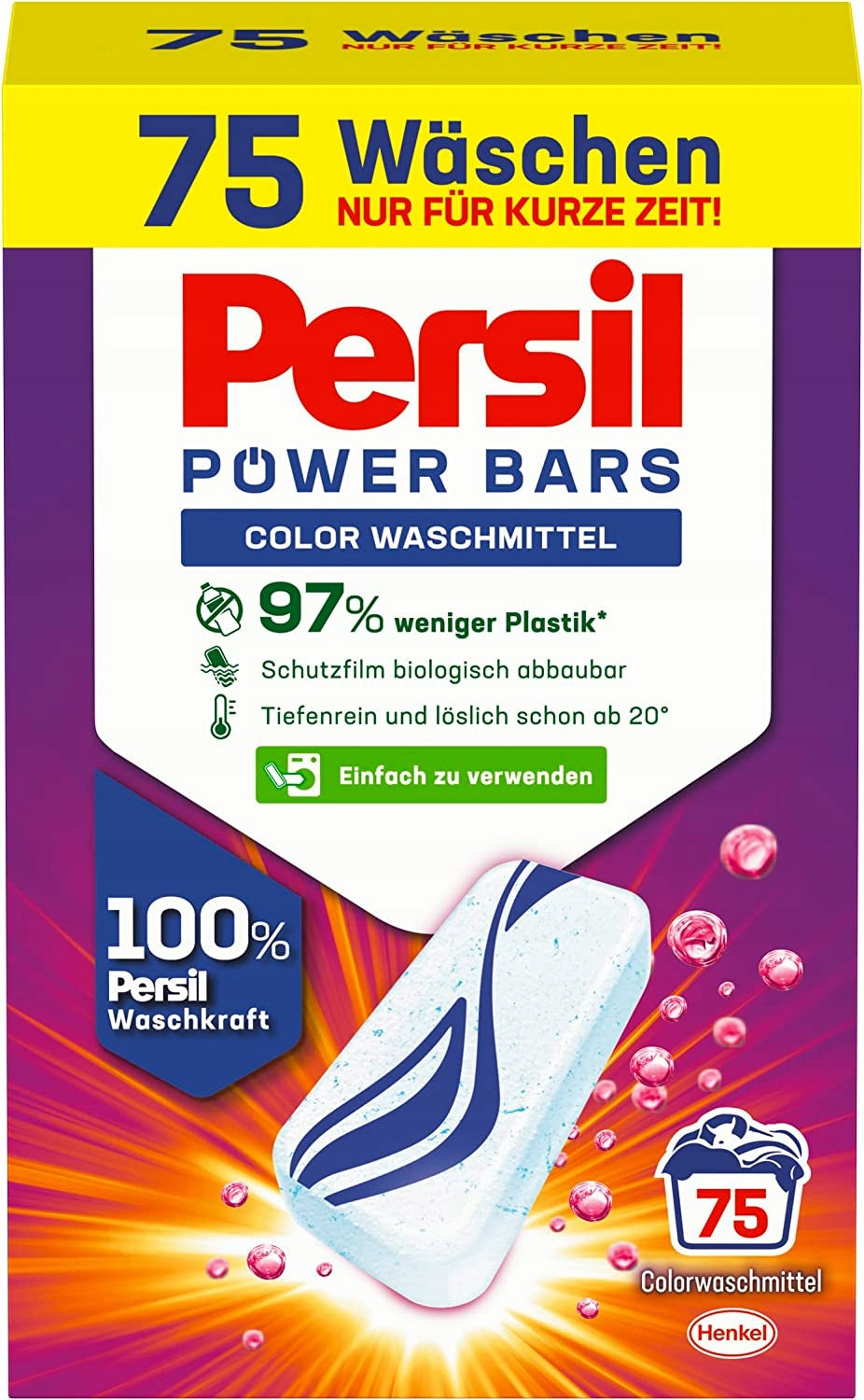 Persil Power Bars Colour Tablets 75 Pack
