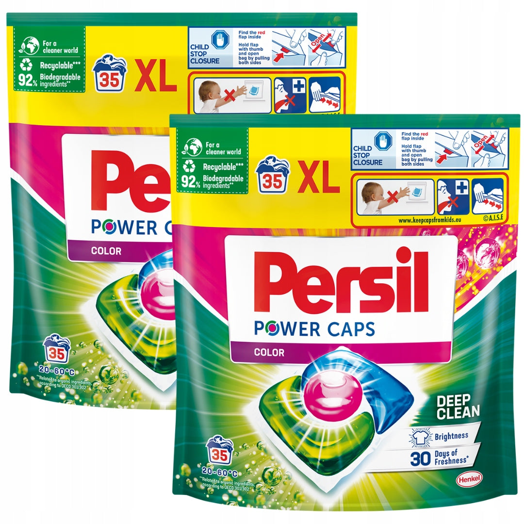 Persil Power Caps 2x35 Pack Color Washing Capsules Set of 70