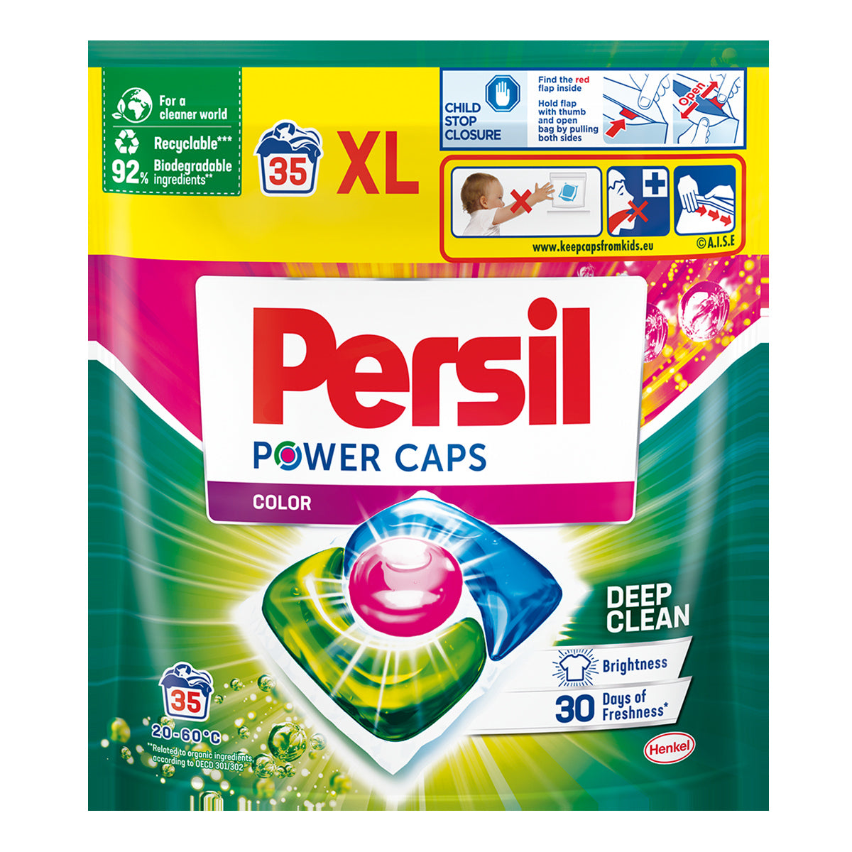 Persil Power Caps Washing Capsules Color 2x35 pcs. Manufacturer code 9000101801958