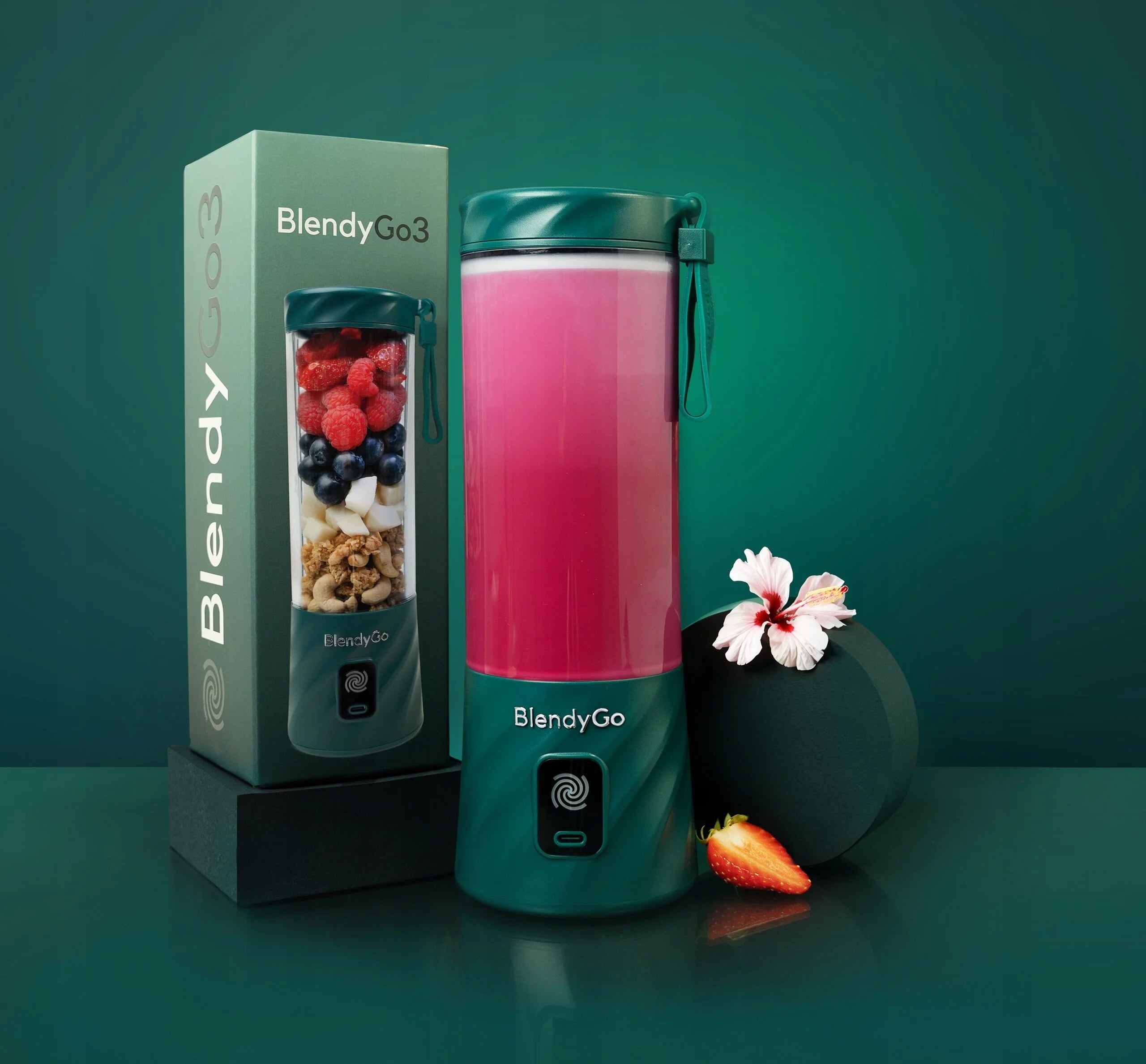 Personal Blender BLENDYGO 3 Green Wireless Dominant color green