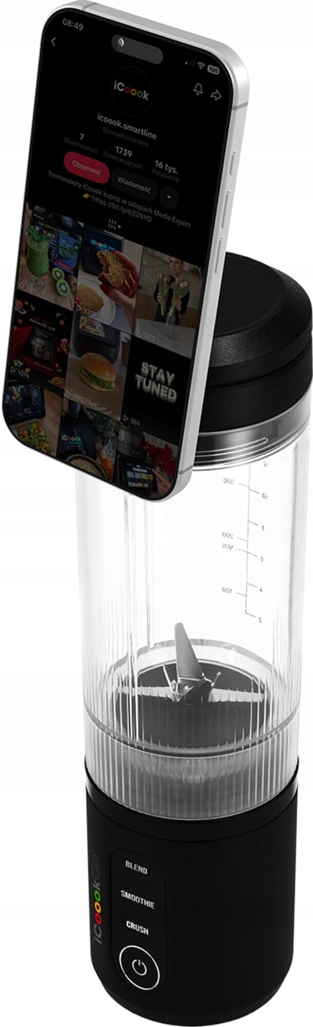 Personal Blender ICOOOK Go MBL-IC-01/C Black Dominant color black