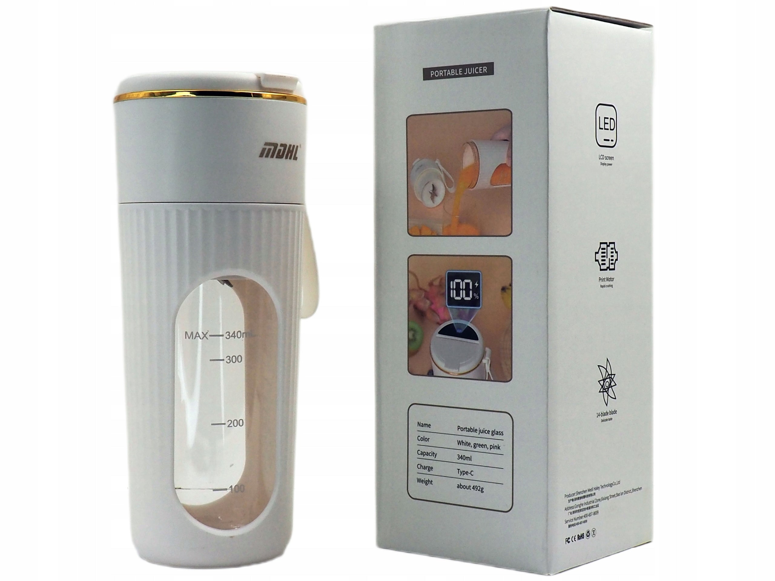 Personal Blender Small Strong Portable Chalice Best Juicer 340ml