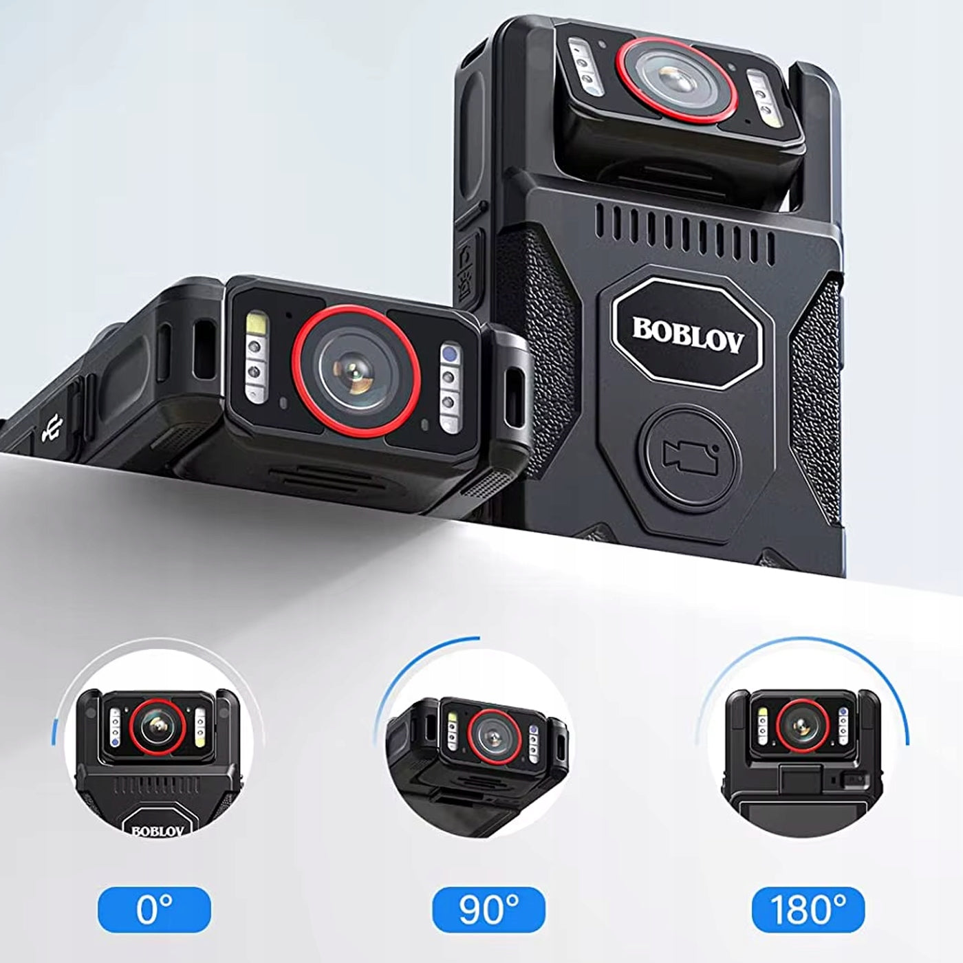 Personal Bodycam 4K GPS 128GB Rotating Lens 180 Night 15h Manufacturer code rofesjonalna Kamera Osobista 4K Ultra HD
