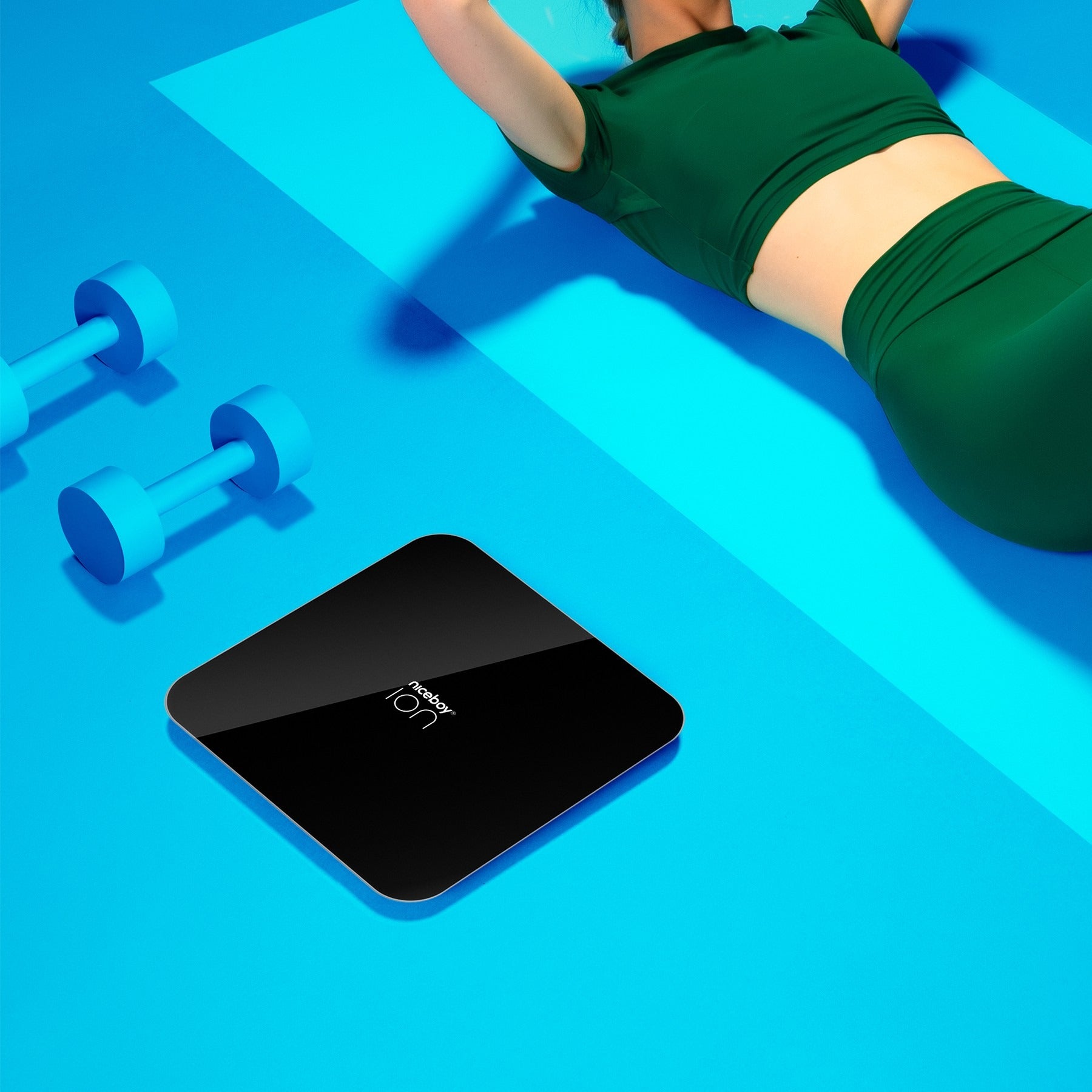 Personal bathroom scale Niceboy ION FitScale Black up to 180 kg LED Low Manufacturer code fit-scale-black