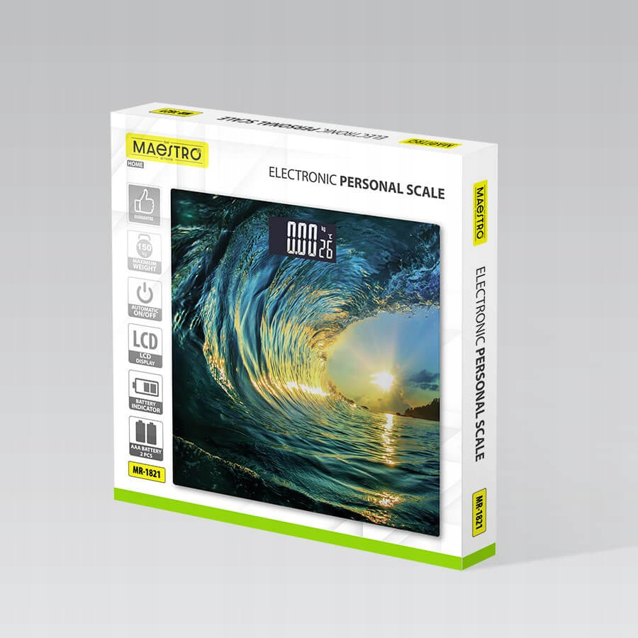Personal bathroom scale glass WAVE | Maestro MR-1821 Manufacturer code MR-1821