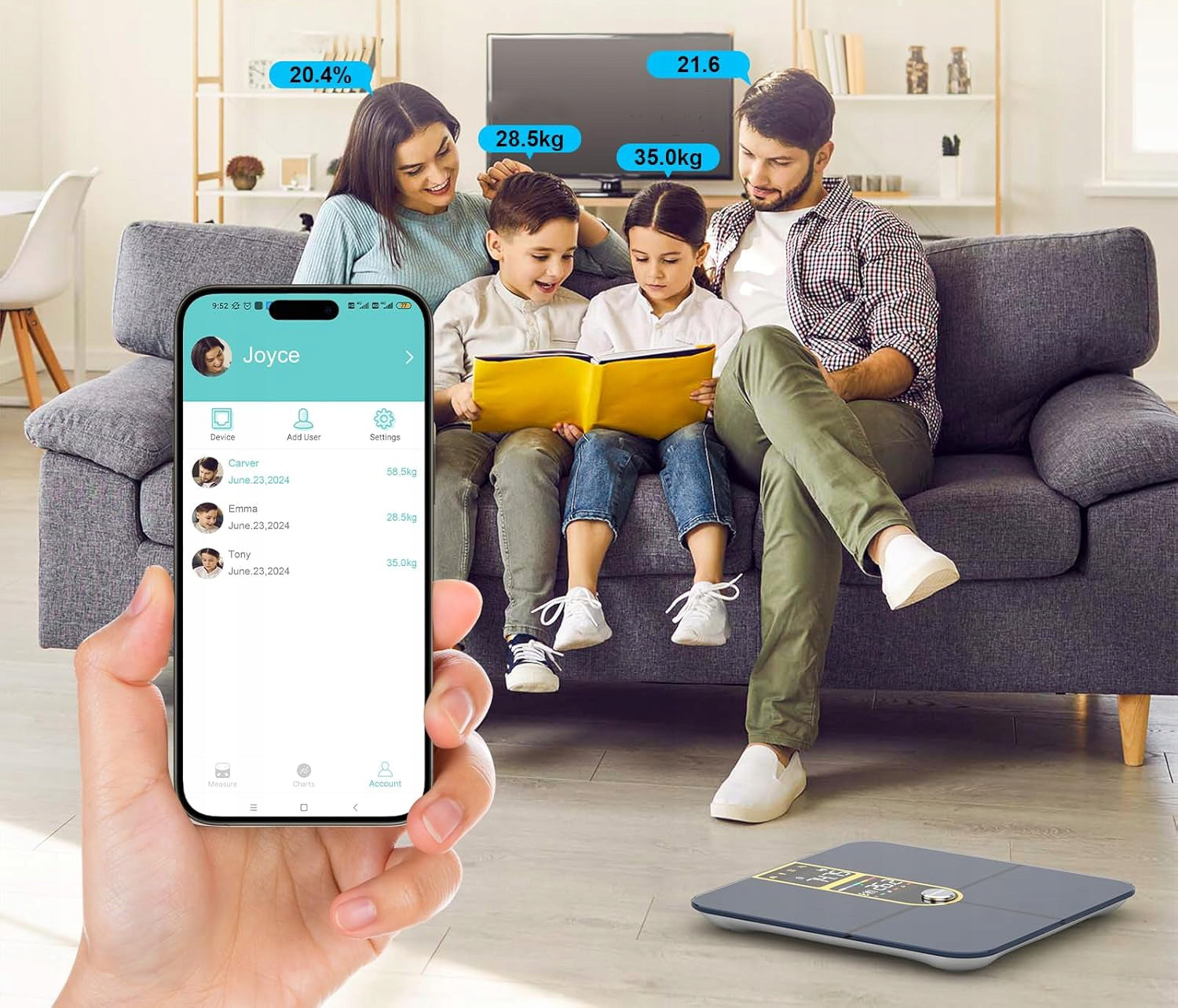 Personal scale Bluetooth Healthkeep FI2019LB-I ITO 180 kg with application Brand no brand