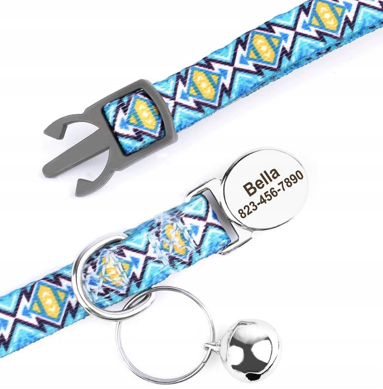 Personalized Cat Collar with Engraving Stylish Designs 17 - 28 cm Manufacturer code ObrożaIDS3