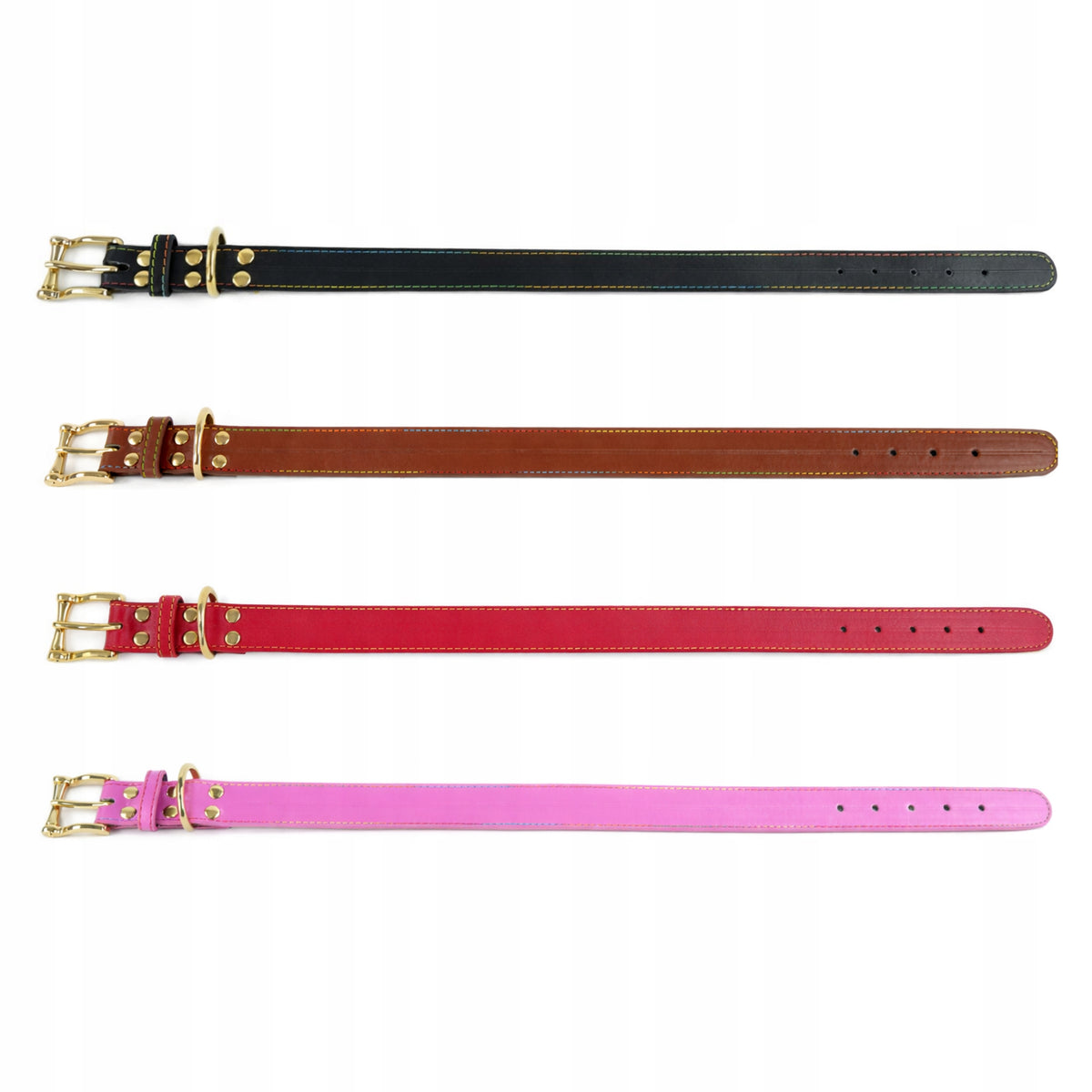 Personalized dog collar COLORS adjustable leather with ENGRAVING L Manufacturer code Obroża CANDY - S WSZYSTKIE KOLORY