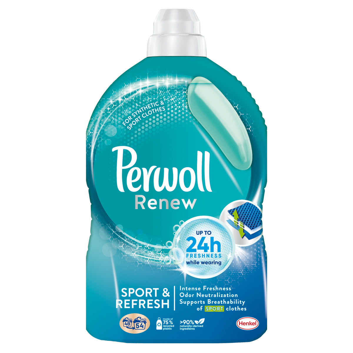 Perwoll GEL Refresh Washing Liquid SPORT blue 3 L