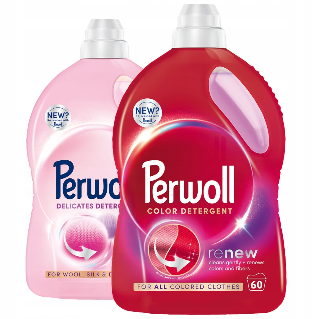 Perwoll Renew Color Wool Colour Washing Liquid MIX 2x3L 120 Washes
