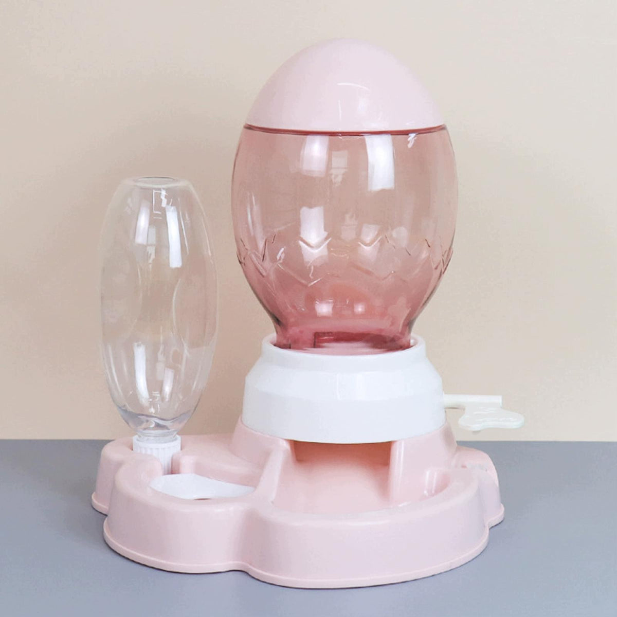 Pet Automatic Feeder Dog Dispensers with Large Capacity Food Container Pink Packaging status original